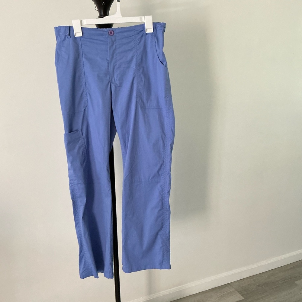 AFS Men’s Cargo Scrub Pants Large Ceil Blue Medical Uniform